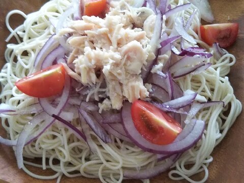 そうめん☆鶏缶詰